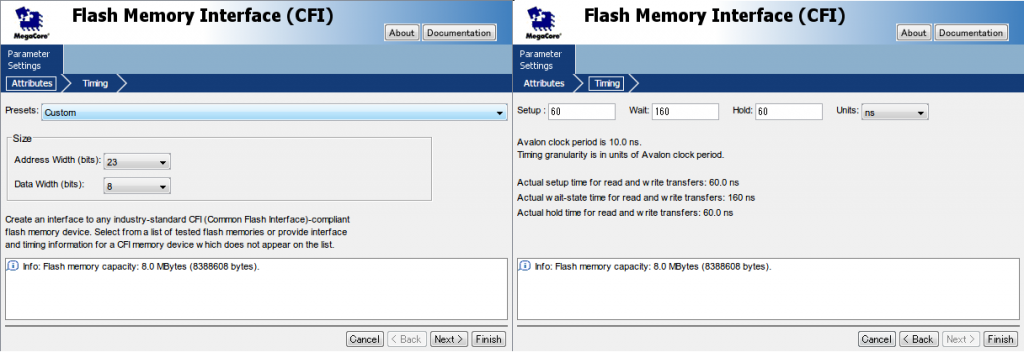 (B) Flash Memory Interface(CFI)